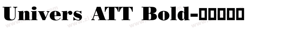 Univers ATT Bold字体转换